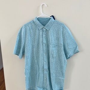 Club Room Light Blue Patterned Casual Shirt